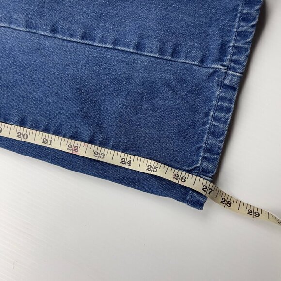 ULLA JOHNSON Alex Jeans medium wash Mid Rise Waist Lace up cropped sz 2 - Picture 6 of 12